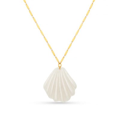 Statement Resin Shell Long Necklace