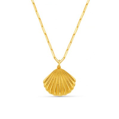 Statement Textured Shell Necklace